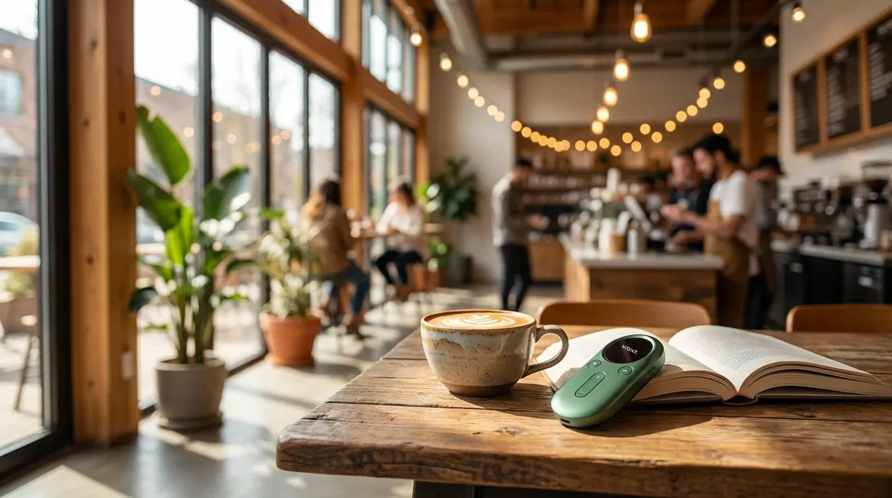 WONZ app cafe wellness screen