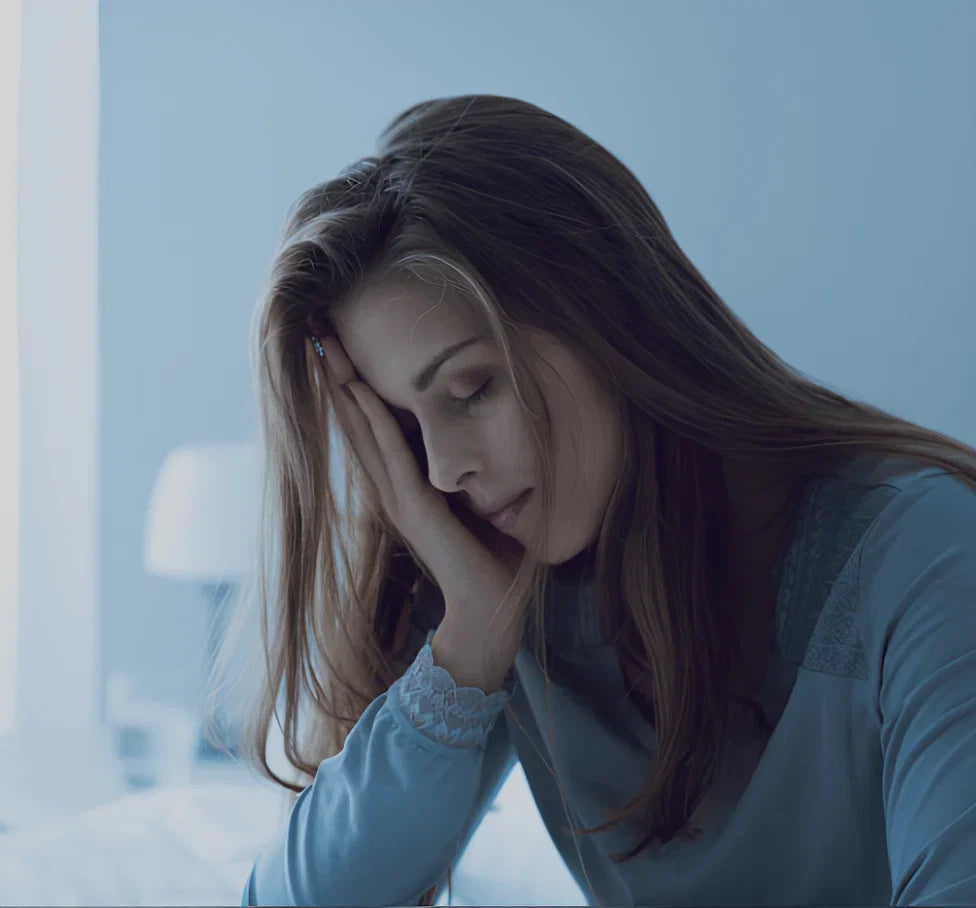 Person experiencing poor sleep quality